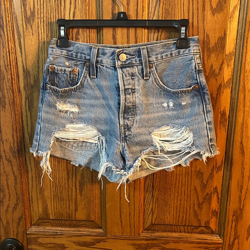 Distressed Denim Women Shorts